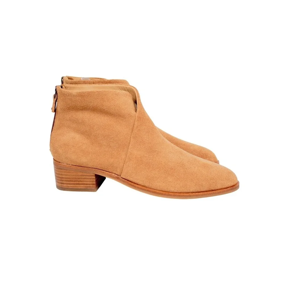 SOLUDOS Venetian Boots | Brown Suede Leather Ankle Boots Booties | 9.5